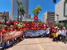 Trabalhadores defendem empresas estatais e bancos públicos 13.10.26 ato defesa das estatais abddd