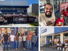 Greve avança e Caixa retoma negociação nesta quarta-feira 15.9 greve caixa montagem a22e9