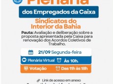 Plenária dos empregados da Caixa dos sindicatos do interior da Bahia 21.9 plenaria caixa interior fc393